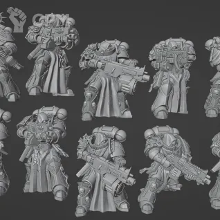 Описание картинки Veterans Dark Angels от Орки с наГорки по цене 1 500руб | Свободный Рынок Миниатюр - СРМ