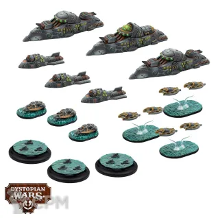 Описание картинки Dystopian Wars: Enlightened Starter Set (предзаказ) от Mini Wargame по цене 6 950руб | Свободный Рынок Миниатюр - СРМ
