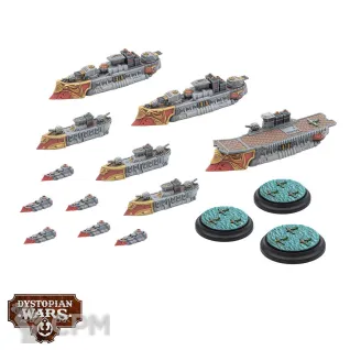 Описание картинки Dystopian Wars: Crown Starter Set (предзаказ) от Mini Wargame по цене 6 950руб | Свободный Рынок Миниатюр - СРМ
