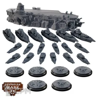 Описание картинки Dystopian Wars: Ice Maiden Battlefleet Set (предзаказ) от Mini Wargame по цене 12 950руб | Свободный Рынок Миниатюр - СРМ