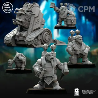 Описание картинки Dwarf Guild - Artillery OPR от Laboratory of Chaos по цене 550руб | Свободный Рынок Миниатюр - СРМ