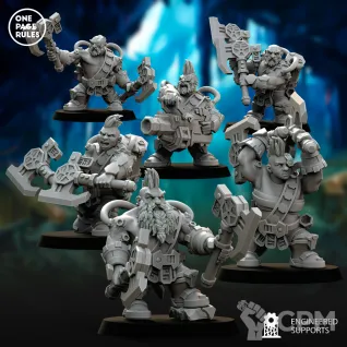 Описание картинки Dwarf Guild - Berserkers OPR/Cthonian Berserks от Laboratory of Chaos по цене 400руб | Свободный Рынок Миниатюр - СРМ