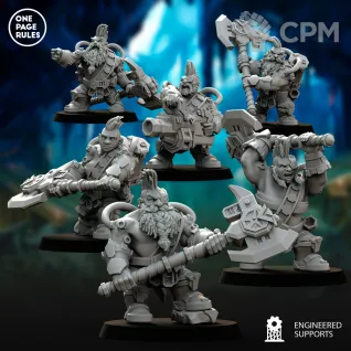 Описание картинки Dwarf Guild - Berserkers OPR/Cthonian Berserks от Laboratory of Chaos по цене 400руб | Свободный Рынок Миниатюр - СРМ
