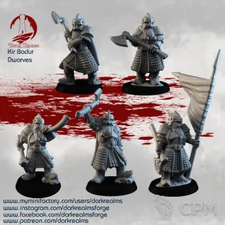 Описание картинки Dwarf Warriors  5 Штук , подойдут лоя ДнД от MrMetalHorror по цене 500руб | Свободный Рынок Миниатюр - СРМ