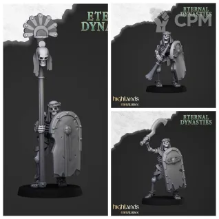 Описание картинки Ancient Skeletons with Hand Weapons от 3DPrintClub по цене 90руб | Свободный Рынок Миниатюр - СРМ