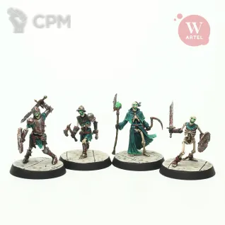 Описание картинки Комплект миниатюр Skeleton Fighter Horde от Артель W по цене 4 900руб | Свободный Рынок Миниатюр - СРМ