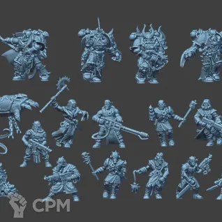 Описание картинки Dark Vengeance Chaos Cultists от Орки с наГорки по цене 3 000руб | Свободный Рынок Миниатюр - СРМ