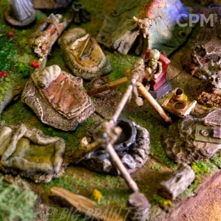 Описание картинки Лагерь приключенцев - миниатюры для днд, Pathfinder. НРИ террейн. от Big Brain Terrain по цене 4 950руб | Свободный Рынок Миниатюр - СРМ