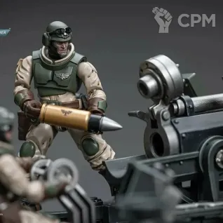 Описание картинки Joy Toy Astra Militarum Ordnance Team with Bombast Field Gun Warhammer 40,000 от Строго по-Имперски по цене 19 900руб | Свободный Рынок Миниатюр - СРМ