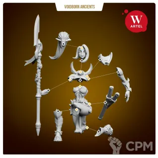 Описание картинки Миниатюра Nyara, Kneeling Gladiatrix от Артель W по цене 950руб | Свободный Рынок Миниатюр - СРМ