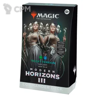 Описание картинки Колода MTG Commander Deck - Tricky Terrain выпуска Modern Horizons 3 на английском языке от Дауран по цене 9 500руб | Свободный Рынок Миниатюр - СРМ