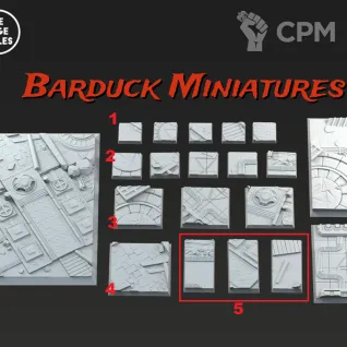 Описание картинки Базы/Подставки Eternal Dynasty Квадратные 150х100м от Barduck Miniatures по цене 1 339руб | Свободный Рынок Миниатюр - СРМ
