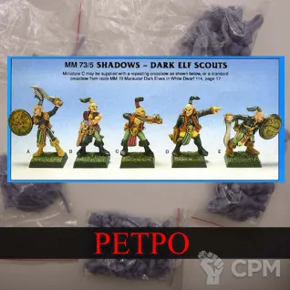 Описание картинки Dark Elf Scouts 4th от White Rhino по цене 699руб | Свободный Рынок Миниатюр - СРМ