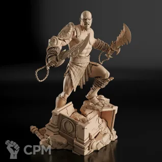 Описание картинки Kratos Фигурка (God of War) от GAS3TXD  по цене 4 100руб | Свободный Рынок Миниатюр - СРМ
