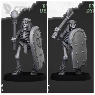 Описание картинки Ancient Skeletons with Hand Weapons от 3DPrintClub по цене 90руб | Свободный Рынок Миниатюр - СРМ