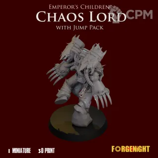 Описание картинки Emperor's Children Chaos Lord with Jump Pack от ForgeNight по цене 550руб | Свободный Рынок Миниатюр - СРМ