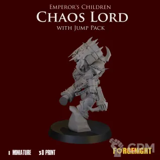 Описание картинки Emperor's Children Chaos Lord with Jump Pack от ForgeNight по цене 550руб | Свободный Рынок Миниатюр - СРМ