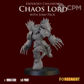 Описание картинки Emperor's Children Chaos Lord with Jump Pack от ForgeNight по цене 550руб | Свободный Рынок Миниатюр - СРМ