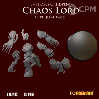 Описание картинки Emperor's Children Chaos Lord with Jump Pack от ForgeNight по цене 550руб | Свободный Рынок Миниатюр - СРМ