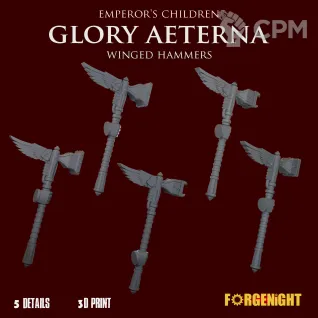 Описание картинки Emperor's Children Winged Hammers Glory Aeterna от ForgeNight по цене 250руб | Свободный Рынок Миниатюр - СРМ