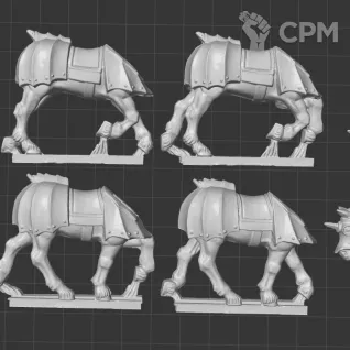 Описание картинки Empire Armored Horses от White Rhino по цене 299руб | Свободный Рынок Миниатюр - СРМ