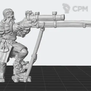 Описание картинки Empire Master Engineer with a Hochland long rifle от White Rhino по цене 299руб | Свободный Рынок Миниатюр - СРМ