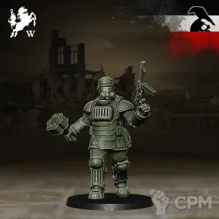 Описание картинки Germans - Combat Engineer от Manufactorum76 по цене 170руб | Свободный Рынок Миниатюр - СРМ