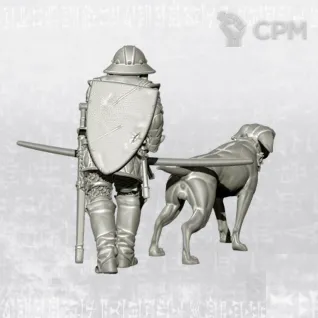Описание картинки English Yeoman with Warhound от Manufactorum76 по цене 180руб | Свободный Рынок Миниатюр - СРМ