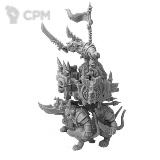 Описание картинки Elite ratman war litter with Warlord / Tyrant on V от Punga Miniatures по цене 1 350руб | Свободный Рынок Миниатюр - СРМ