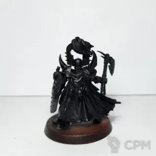Описание картинки Exalted Deathbringer with Bloodbite Axe and Runemarked Shield, литьё в грунте от Shamkin по цене 300руб | Свободный Рынок Миниатюр - СРМ