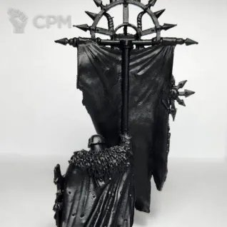 Описание картинки Chaos Champion Battle Standart Bearer (Kordel Shorgaar), металл литьё в грунте от Shamkin по цене 650руб | Свободный Рынок Миниатюр - СРМ