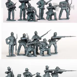 Описание картинки ACW120  American Civil War Union Infantry in sack coats Skirmishing 1861-65 от Base 28 по цене 3 500руб | Свободный Рынок Миниатюр - СРМ