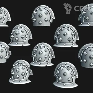 Описание картинки Sons of Horus CSM Shoulder Pads от Saudad по цене 300руб | Свободный Рынок Миниатюр - СРМ