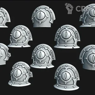 Описание картинки Sons of Horus CSM Shoulder Pads от Saudad по цене 300руб | Свободный Рынок Миниатюр - СРМ