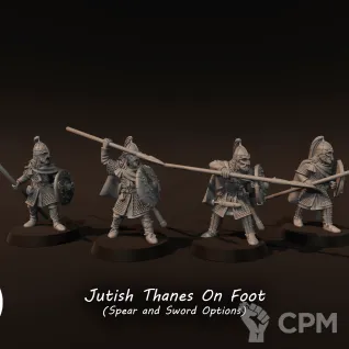 Описание картинки Foot Jutish Thanes (spears) от Recruiter по цене 750руб | Свободный Рынок Миниатюр - СРМ