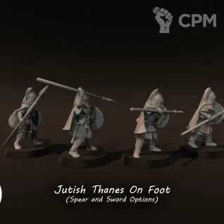 Описание картинки Foot Jutish Thanes (spears) от Recruiter по цене 750руб | Свободный Рынок Миниатюр - СРМ