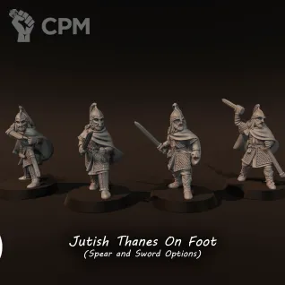 Описание картинки Foot Jutish Thanes (swords) от Recruiter по цене 750руб | Свободный Рынок Миниатюр - СРМ
