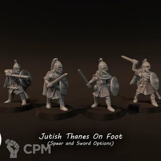 Описание картинки Foot Jutish Thanes (swords) от Recruiter по цене 750руб | Свободный Рынок Миниатюр - СРМ