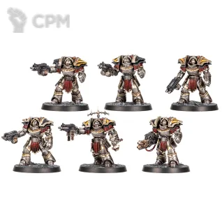 Описание картинки CATAPHRACTII TERMINATORS WITH COMBI-BOLTERS AND POWER FISTS от TPC по цене 2 300руб | Свободный Рынок Миниатюр - СРМ