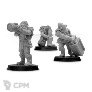 Описание картинки RENEGADE MILITIA ARTILLERY CREW от TPC по цене 770руб | Свободный Рынок Миниатюр - СРМ