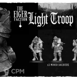Описание картинки Mine Soldiers x3 от PocketSized Prints по цене 500руб | Свободный Рынок Миниатюр - СРМ