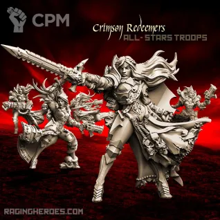 Описание картинки Crimson Redeemers от Vladimir Russkikh по цене 1 000руб | Свободный Рынок Миниатюр - СРМ
