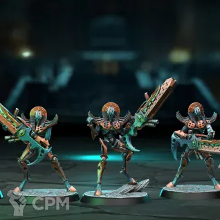 Описание картинки Necron warriors. от Shizoface по цене 800руб | Свободный Рынок Миниатюр - СРМ