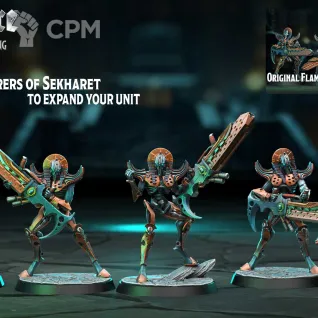 Описание картинки Flamebearers of Sekharet Extras от Manufactorum76 по цене 800руб | Свободный Рынок Миниатюр - СРМ
