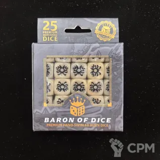 Описание картинки Набор кубов Baron Of Dice: Skeleton Rune Dice от Akella по цене 5 500руб | Свободный Рынок Миниатюр - СРМ
