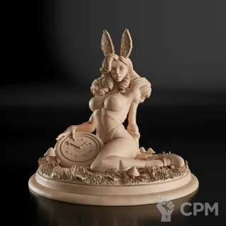 Описание картинки White Rabbit Girl Фигурка от GAS3TXD  по цене 2 900руб | Свободный Рынок Миниатюр - СРМ
