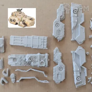 Описание картинки Mastodon Super-heavy Assault Transport от Жадная лапа по цене 1 100руб | Свободный Рынок Миниатюр - СРМ