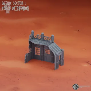 Описание картинки 5 одноэтажных зданий - Pavonis campaign - Grimdark Industrial Ruins Set #3 от Кузница Миниатюр по цене 8 000руб | Свободный Рынок Миниатюр - СРМ