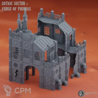 Описание картинки Pavonis campaign - Grimdark Industrial Ruins Set #3 от Кузница Миниатюр по цене 16 400руб | Свободный Рынок Миниатюр - СРМ