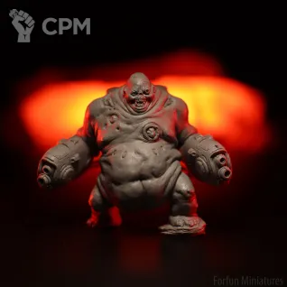 Описание картинки Манкубус (Mancubus, Doom) от Forfun Miniatures по цене 1 050руб | Свободный Рынок Миниатюр - СРМ